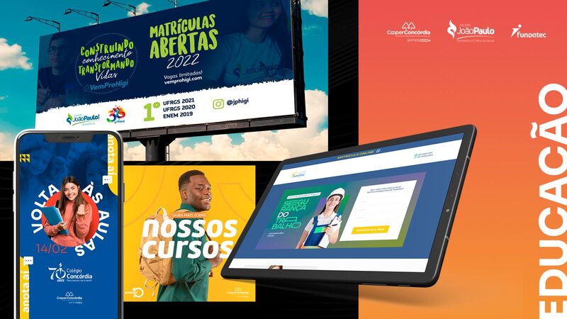 Projeto da Foxthree para Colégio Concórdia · Colégio João Paulo I · Fundatec