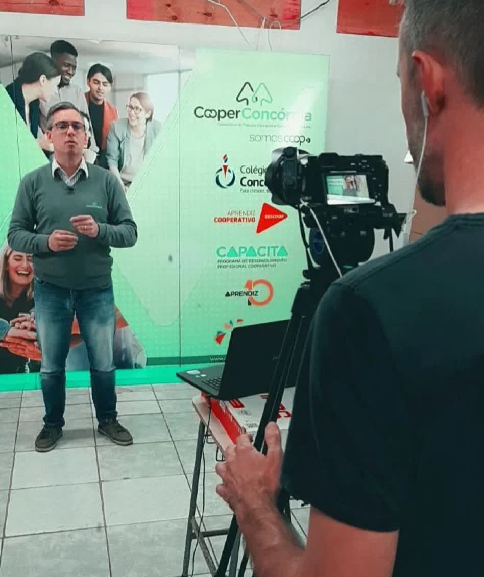 Bastidores de filmagem da Foxthree para o Colégio Concórdia